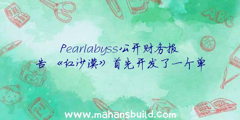 Pearlabyss公开财务报告